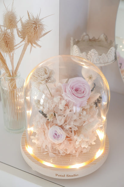 Forever Love Lighted Glass Dome